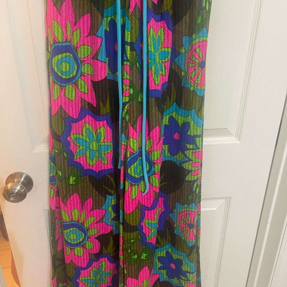 60's Lauhala Hawaiian Jumpsuit Dress Tiki Lounge … - image 6